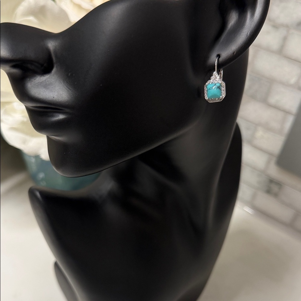 Elegant Silver and Turquoise Earrings